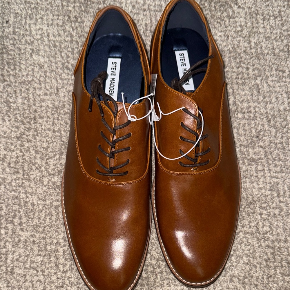 Steve Madden Men's Tan Leather Oxfords